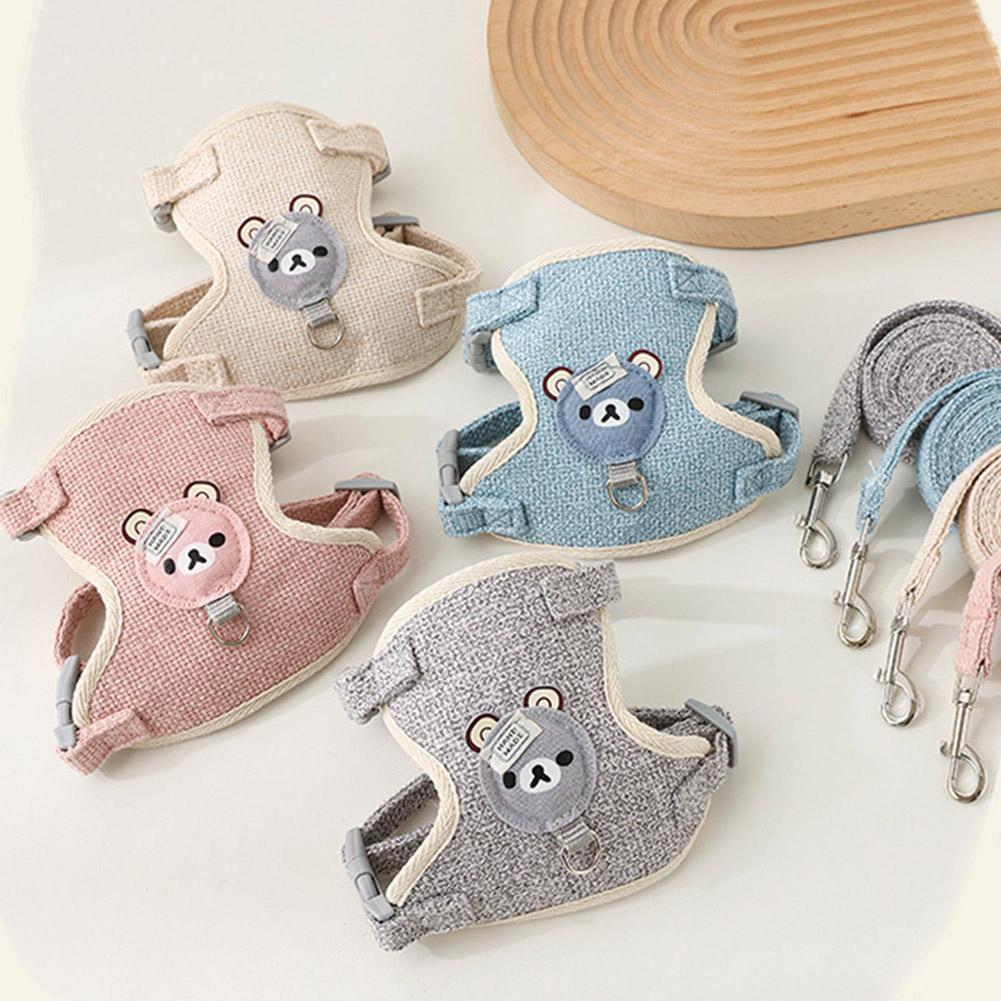 Încântătoare vestă pentru animale de companie mică, curea pentru piept, lesă pentru câine, frânghie de tracțiune, plimbări pentru câine, pisică, iepuraș, ham personalizat pentru câini, aprovizionare pentru animale de companie