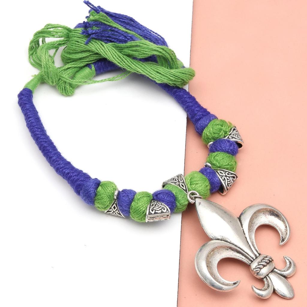 Trisul Dzień Matki Makrama Sznurek Biżuteria Naszyjnik 20 cali