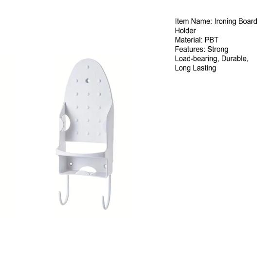 Wall Mount Ironing Board Holder Metal Hanger Heat-Resistant Strong Load-bearing Easy To Install Iron Holder Storage Rack