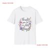 Floral Gratitude T Shirt For Her Thank You Top Casual Wear Vintage Designer Clothes Homme Graphic Unisex Streetwear