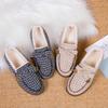 New winter velvet thickened medium and old cotton shoes, one pedal flat-soled warm mother shoes, fashionable outer wear Doudou shoes