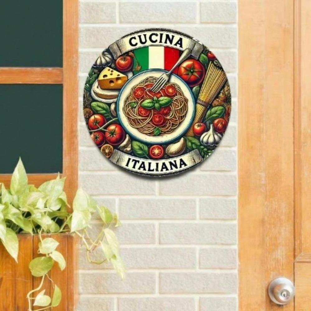 Italian Kitchen Wall Art 2D Spaghetti Carbonara Metal Tin Sign