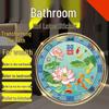 Lotus & Koi Wealth Welcome Sticker for Northwest Door Facing Toilet or Neighbor