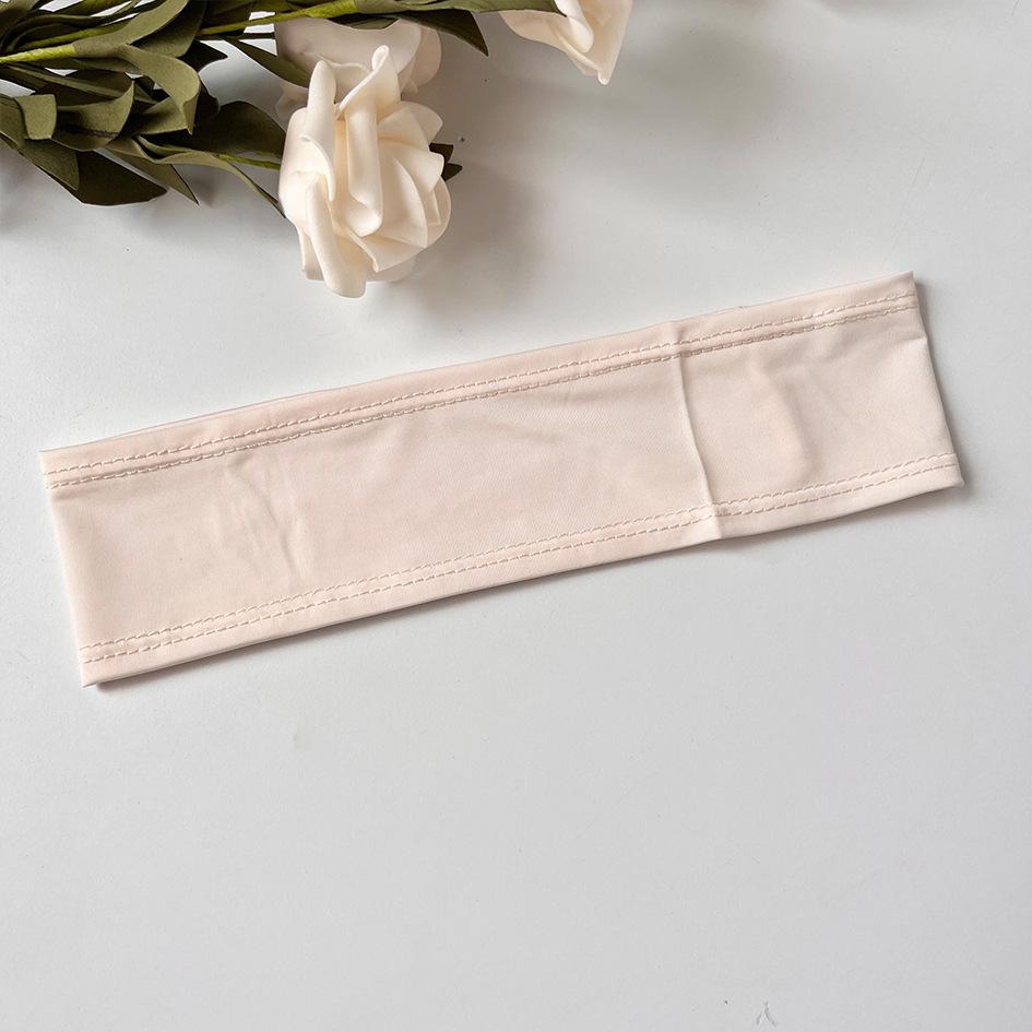 Bentiță Yoga Mătase de Gheață Transfrontalieră: Bentiță de transpirație de culoare uni pentru fitness, spălarea feței și prinderea părului