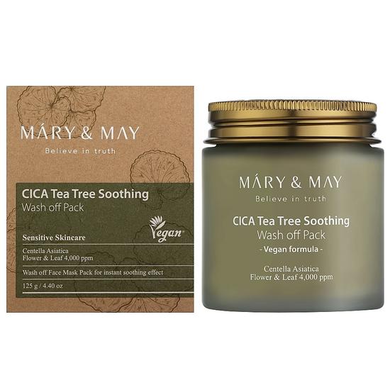 Mary&May Cica Tea Tree Soothing Wash Off Pack 125g / Nourishing, Calming, Hydrating, Moisturizing, Korean Cosmetics, Kbeauty