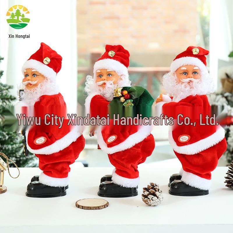 Electric Santa Wiggle Butt: Musical, Moving Christmas Toy for Kids Wiggling Santa Claus Thumbs Up