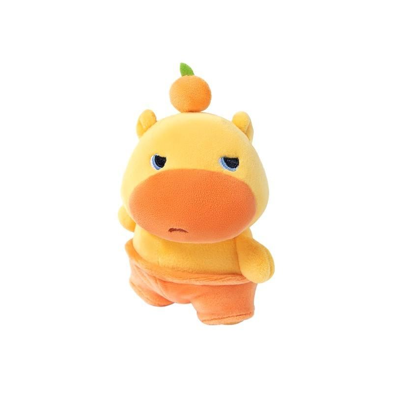 

Orange Capybara Cute Unhappy Expression Plush Doll Pendant For Decoration Bag