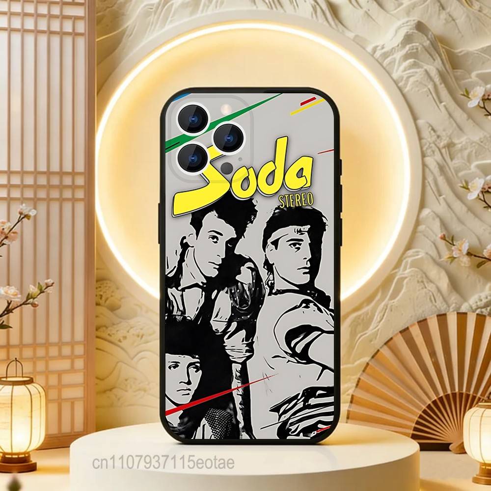 Rock Band S-Soda S-Stereo  Phone Case Silicone Soft For IPhone 16,17,15,11,13,12,14,Mini,Pro,Max,Plus,Air,E Black