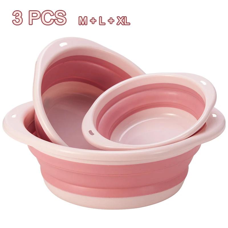

Portable Baby Bath Basin Foldable Wash Basin Plastic Travel Folding Laundry Tub Bathroom Wash Basin Camping Picnic Cleaning Tool