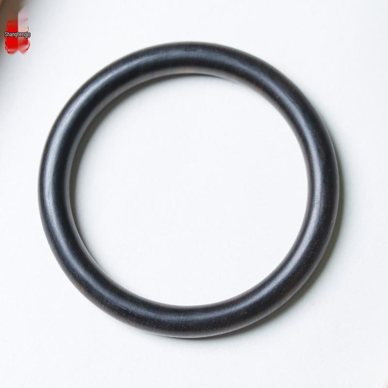 Ethnic Style Wenwan Jewelry - Blood Sandalwood, Green Sandalwood, Ebony, Rosewood, and Agarwood Thin Bangle Bracelet (0.8 Round Bar).