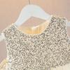 Girl's Summer Sequined Wing Dress Vest Dress Girl's Stylish Princess Dress Sweet Dress