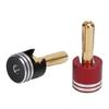 2Pcs 1/10 Scale RC Heatsink Banana Plug Connectors Metal RC Connectors  For RC Crawler Car