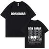 Rapper Don Omar Harajuku Graphics T-shirts Men's Womens Double Sided Print Gothic Short-sleeved Casual Vintage Streetwear Tshirt