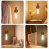 Rechargeable Sensor Wall Light, Magnetic & Wooden Finish, Intelligent Sensor Night Light for Corridor Cabinet Toilet