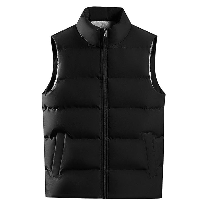 

Casual Velvet Trendy Warm Vest for Men Versatile Windproof and Cold-resistant Large Size Vest S чорний