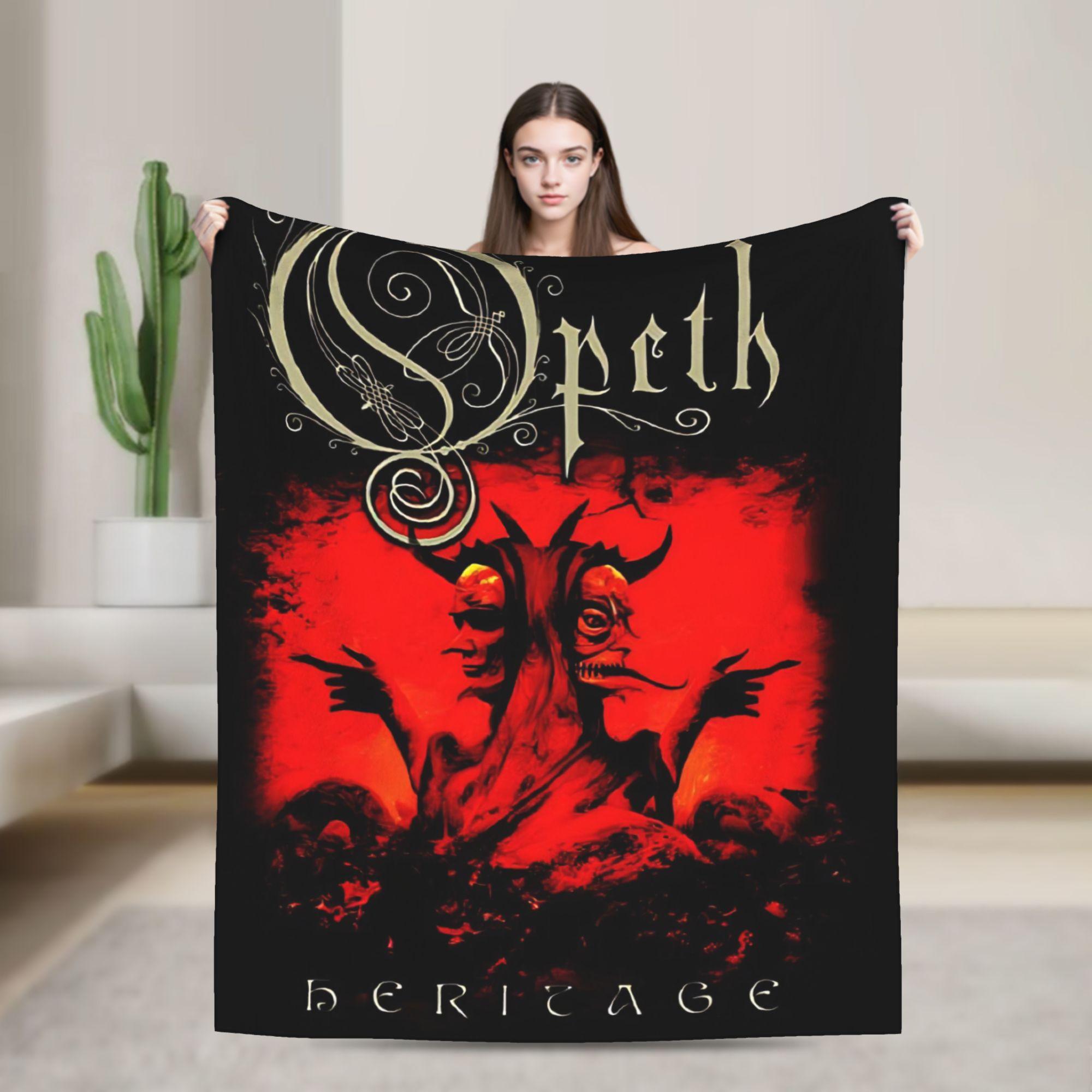 

Warm Soft Blankets Camping Opeth Band Bedding Throws Flannel Bedspread For Outdoor Pattern Sofa Bed Cover 30x40in