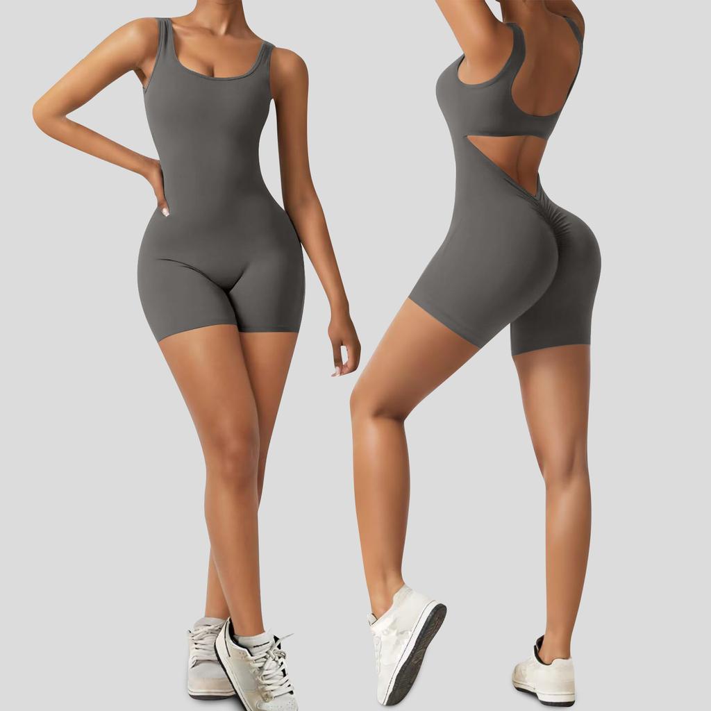 Women's Jumpsuit Sexy Backless Jumpsuit Shorts Sleeveless