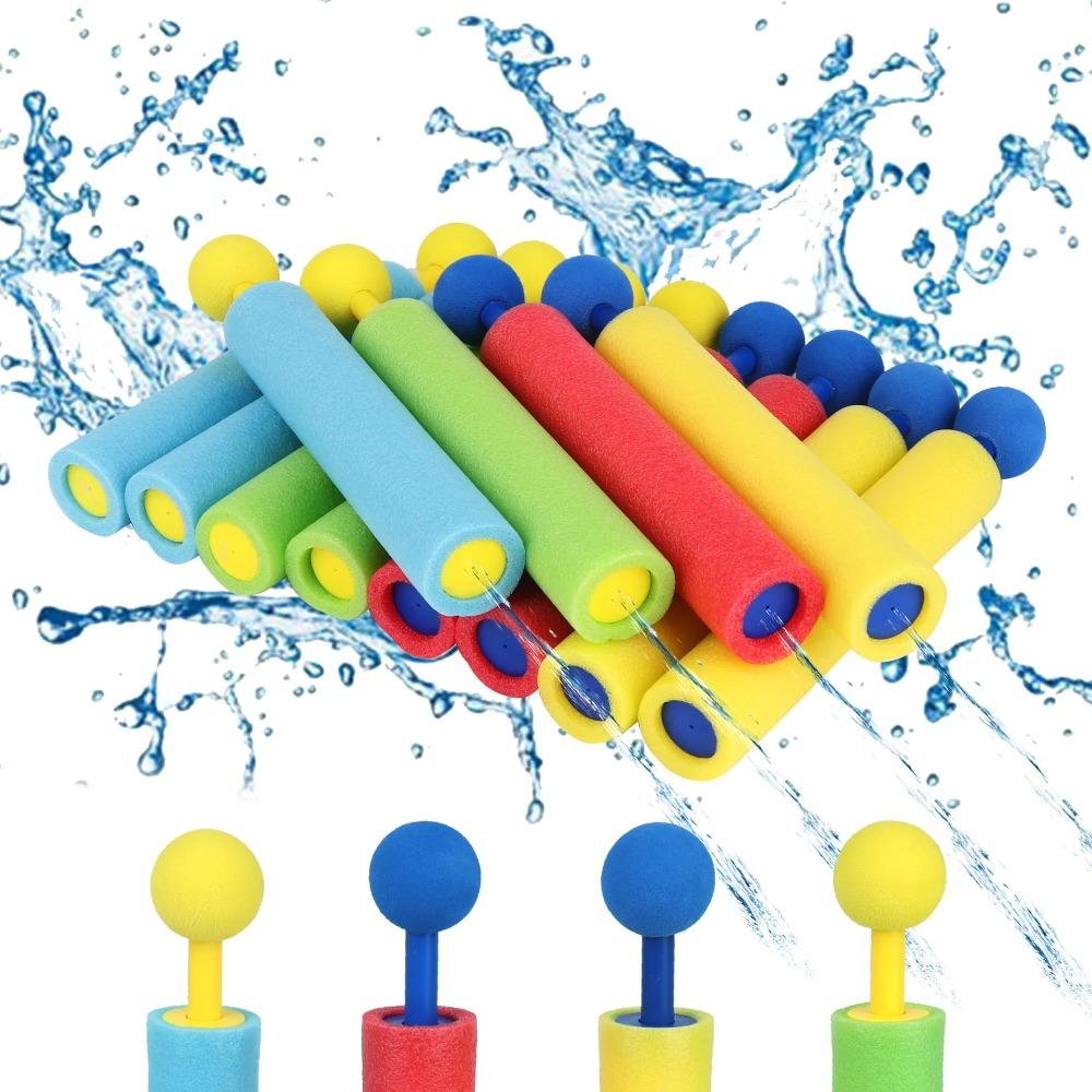 4 ks Vodní Blastery Vodní Pistole pro Děti Střílečka Přenosná 4 Barvy Dosah 30 stop Dětská Pěnová Vodní Pistole Letní Hračky do Bazénu
