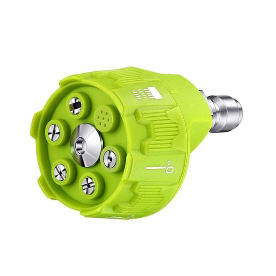 

High Pressure Nozzle 6-in-1 Quick Change Adjustable Spray Tip 0-15-25-40 Degree Rinse Soap Settings 4000 PSI Pressure Washer Nozzle зелёный