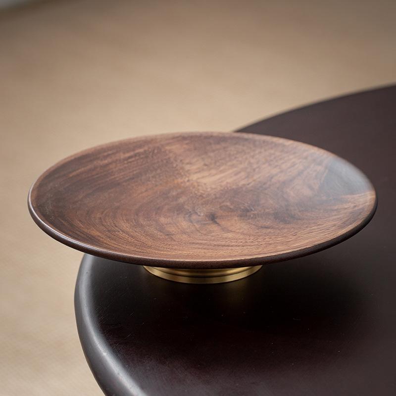 5Pcs Walnut Chinese pastry plate Living Room kitchen Household snacks snack dry fruit plate tea tray snack fruit plate