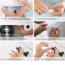A89X Magnetic Cabinet Locks for Child Safety - Essential Baby Proofing Drawer Locks for Parents