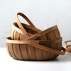 Home Wicker Basket Empty Oval Willow Woven Box Easter Large Organize Vegetables Basket With Handle Picnic Basket Present