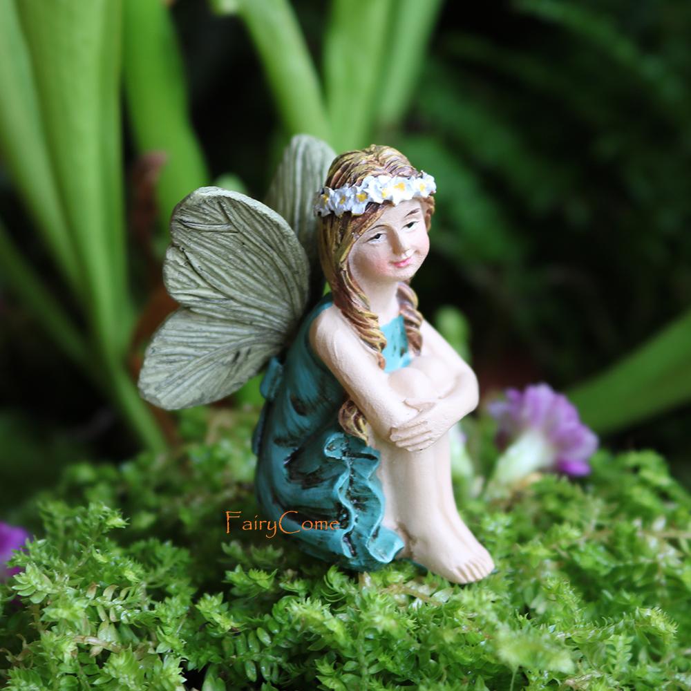 6pcs/lot Tinker Bell PVC Figure Dolls Garden Fairies Figurines Mini Fairy Statue Figure Fairy Garden Ornaments Decorations