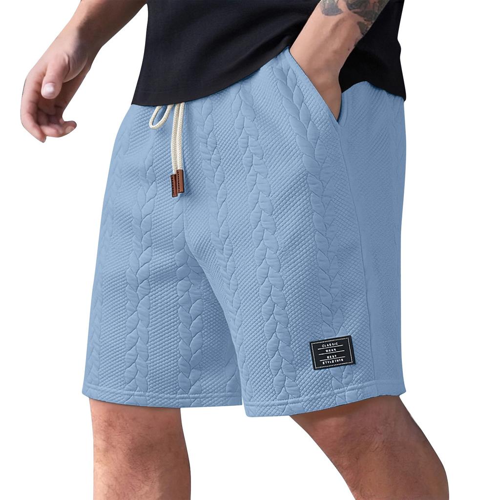 Men's Summer Casual Shorts Men's Fashion Sports Textured Shorts