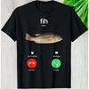 Funny Fish Called Personality Funny Street Fashion Novelty Pattern T-shirt Meme Print Casual Street Wear Short Sleeved Tops
