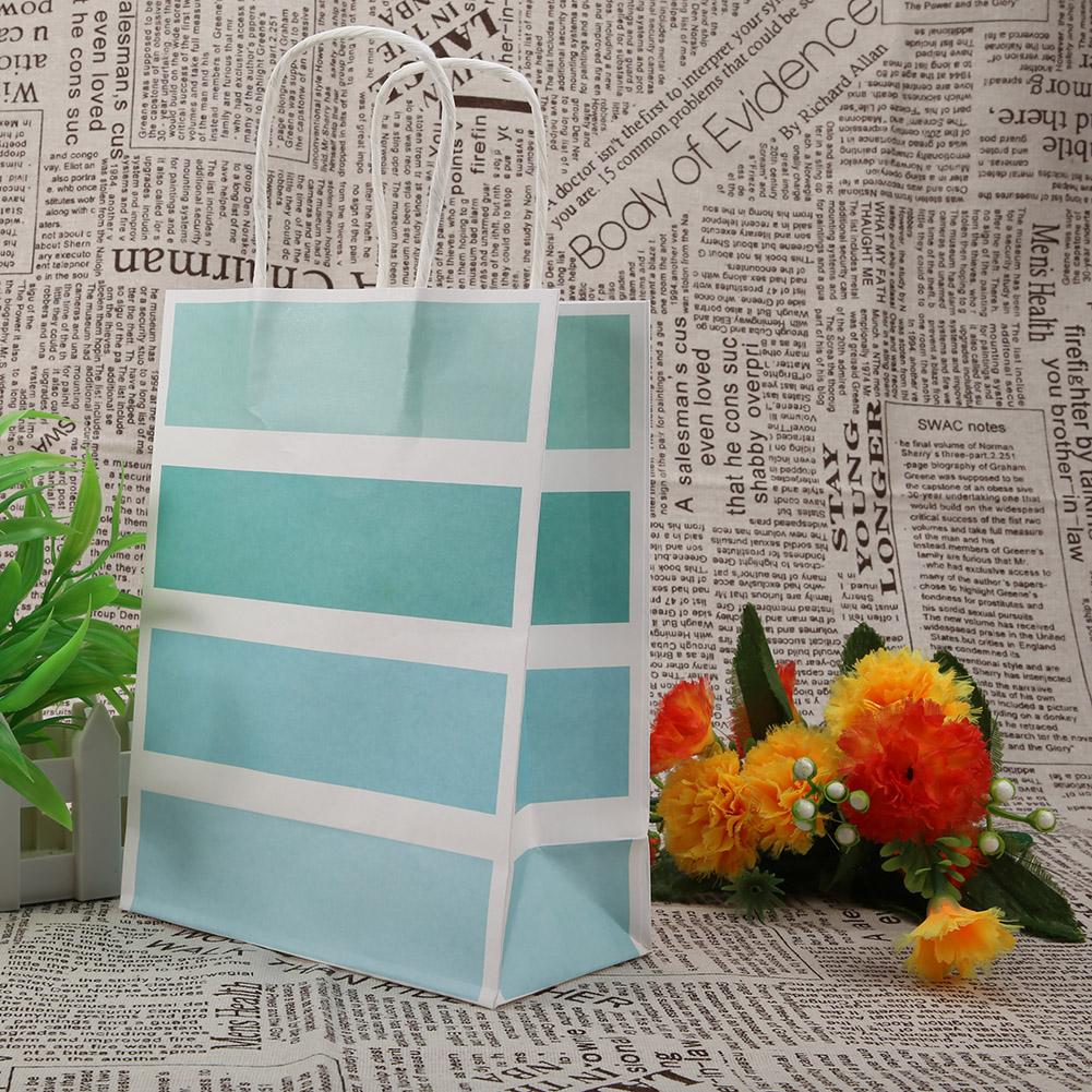 25 Stück Geschenktüte Kraftpapier für Hochzeit Gastgeschenktüte mit Henkel Rosa