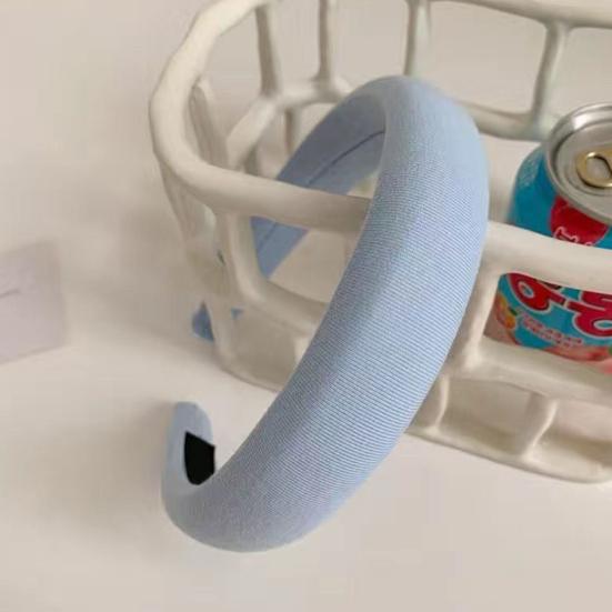 Women Headband Comfortable Fit Thickened Sponge Filling Hair Hoop Candy Color Head Shape Fitting Headband Hair Accessory