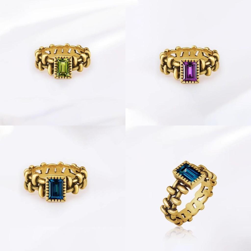 Exquisite Elegant Copper Ring With Zircon For Women Adjustable Vintage Design