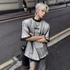 Men Mesh Layered Letter Print Oversized Short Sleeve T Shirt Casual Streetwear Summer Top