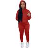 Tuta da donna con cappuccio due pezzi set felpe con cappuccio tasche pantaloni tuta pantaloni con coulisse set sportivo