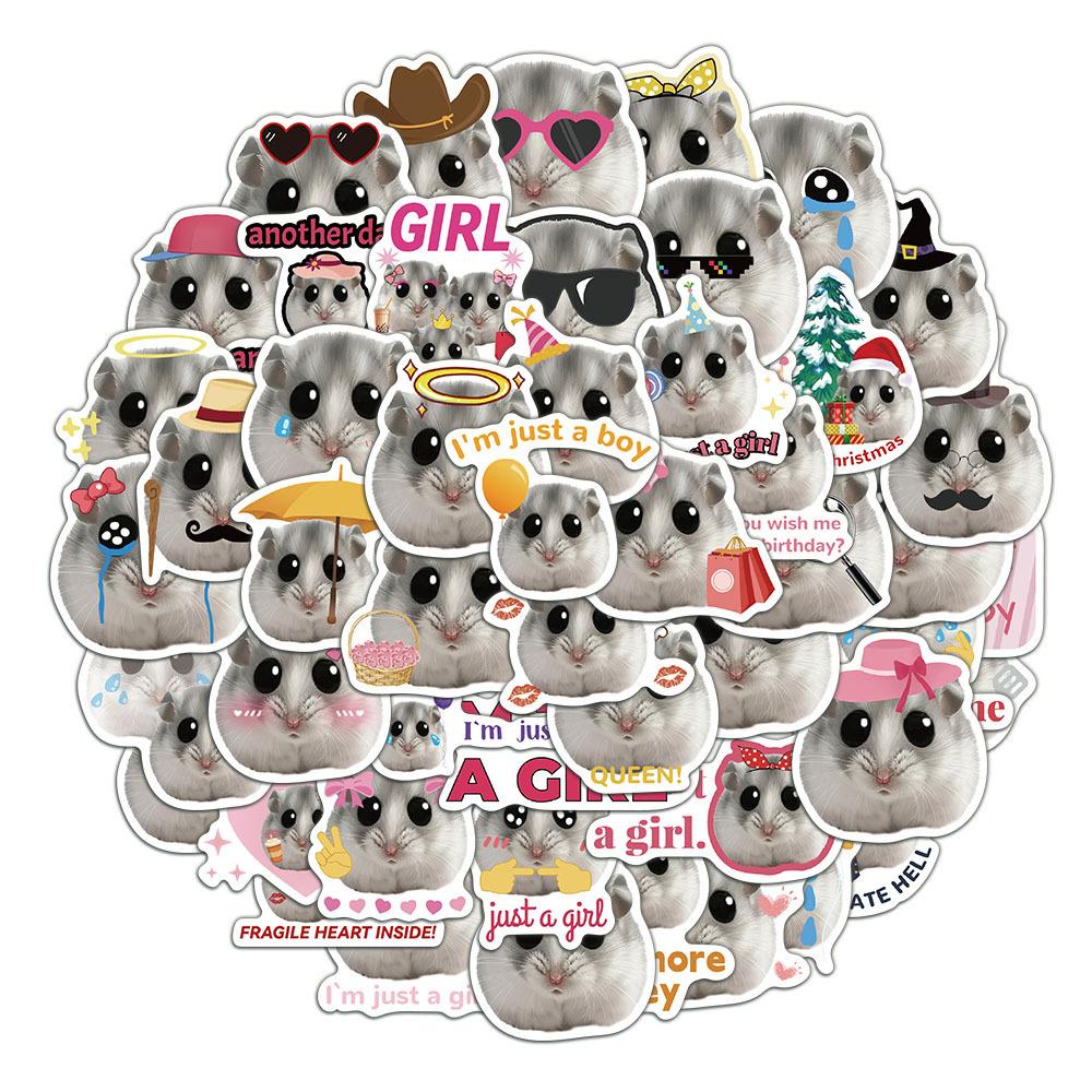 10/30/50 Stück Lustige Traurige Hamster MEME Aufkleber Niedliche Tier Aufkleber DIY Gepäck Scrapbook Notizbuch Wasserdicht Kawaii Graffiti Aufkleber