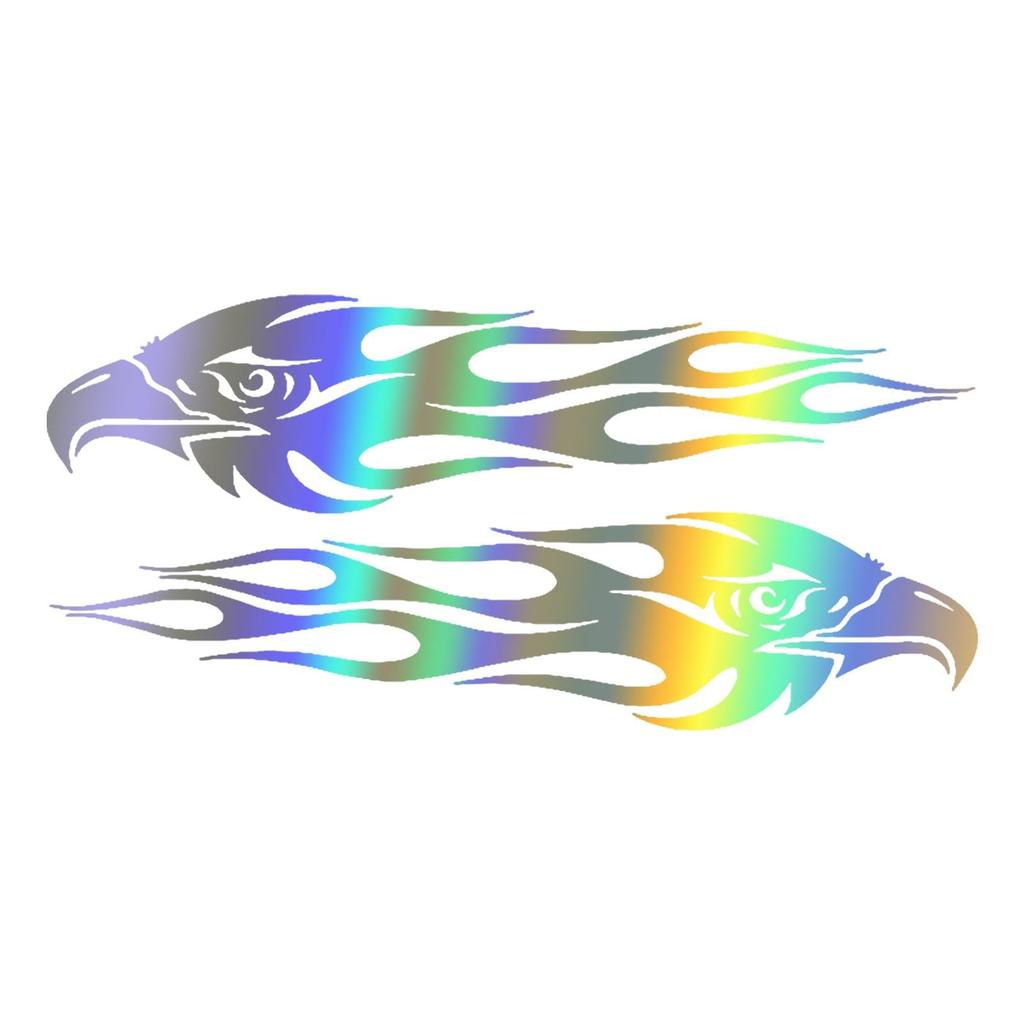 Naklejka na samochód z orłem, Naklejka z orłem na pojazd - 2 naklejki na samochód, Naklejki z orłem płomienistym,