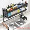 Multi-Functional Kitchen Sink Organizer and Dustproof Dish Rack