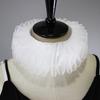 Gothic Costume Accessory White Ruffled Chiffon Detachable Collar Adjustable Ribbon For Multiple Outfits