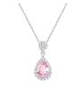 S925 Sterling Silver Teardrop Necklace with Blue & Purple Cubic Zirconia Pendant - Elegant Gift for Women