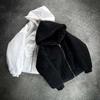 Men's Solid Color Zipper Plus Velvet Double-Sided Wear Sweatshirt Men's Sports Large Size Casual Sweatshirt Jacket