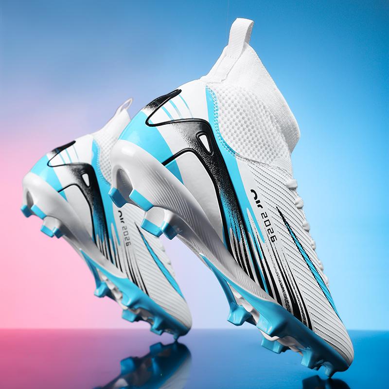 2025 Fashion Big Size 49 48 Slip On Soccer Shoes Unisex Long Spike AG/TF Artificial Football Shoes Indoor Anti-slip Training Spo