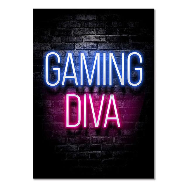 Gaming Room Decoration Poster Wall Art Video Game Canvas Painting Playroom Decor Picture for Gamer Boy Bedroom Prints Decor