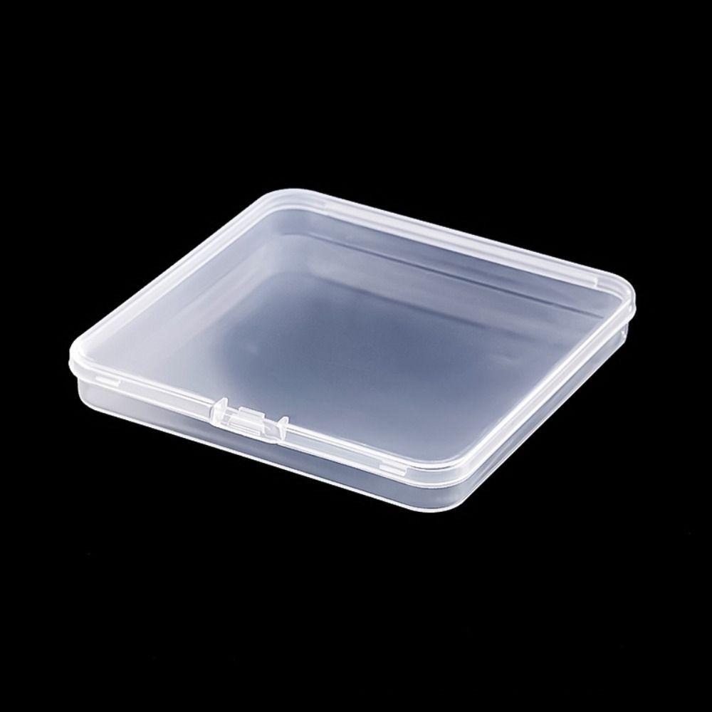 Square Packing Storage Box Transparent Small Items Case Sundries Organizer