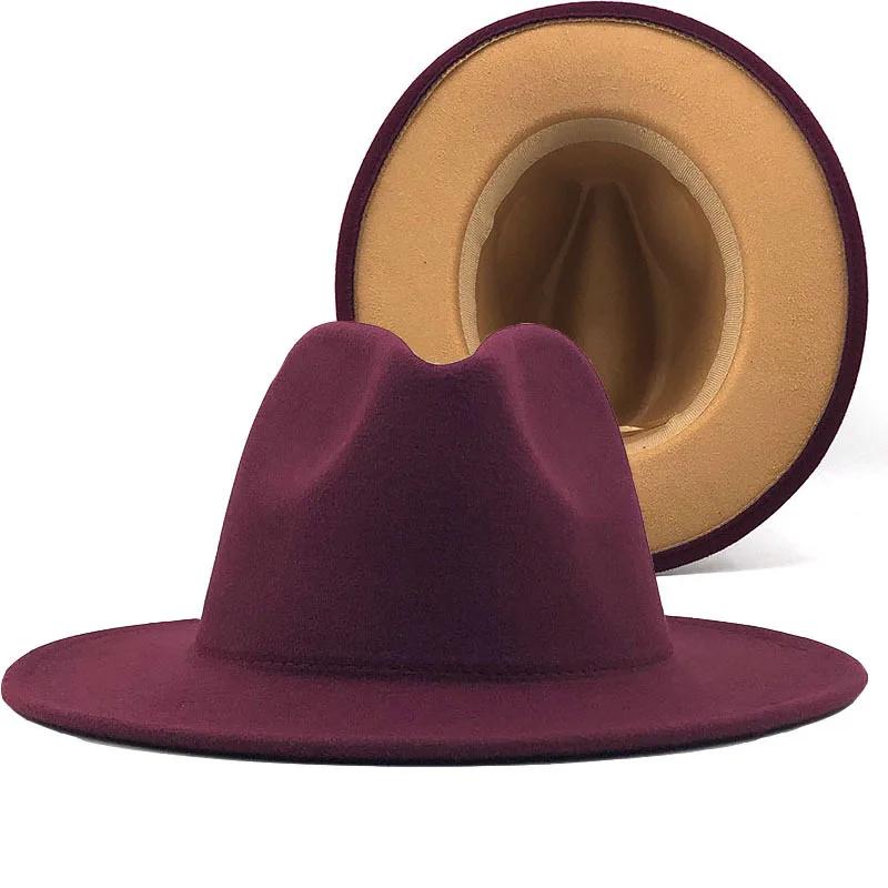 2025 Wool Felt Fedora Hat Wide Brim Jazz Party Hat for Women Men Autumn Winter Fashion