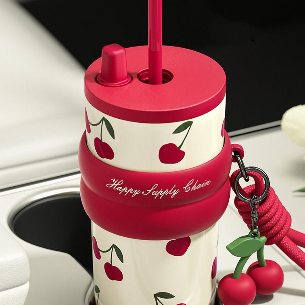 Star Flower Print Insulation Cup Stainless Steel Water Bottle Vacuum Thermos Cup  Hot Cold Drinks