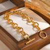 Simple Twist Chain OT Buckle Bracelet Women's Stainless Steel Gold Color Bracelets Fashion Jewelry Gifts