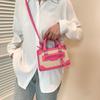 New Korean Style Fashionable Braided and Fashionable One-shoulder Handbag Simple Casual Texture Crossbody Small Square Bag