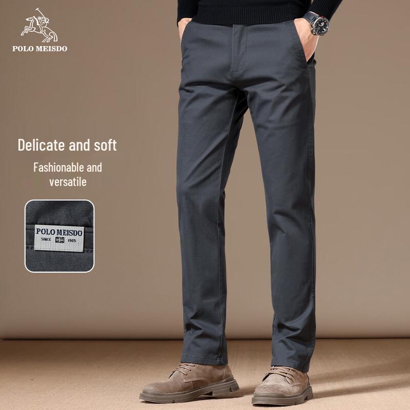 POLOMEISDO Men s Business Casual Straight-Leg Pants 35