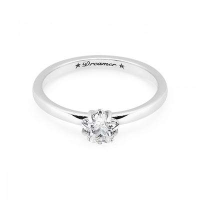 Pandora 190026c01 Moment Celestial Sparkling Star Star Solitaire Silver Ring