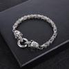 European and American Men's Skull Stainless Steel Bracelet with Retro Imperial Chain